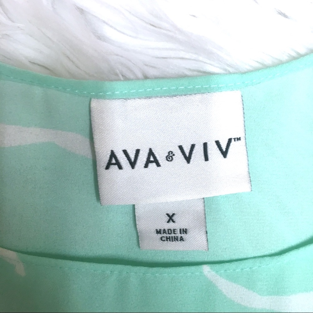 AVA+VIV TANK TOP PALM LEAF PRINT - Picture 2 of 6